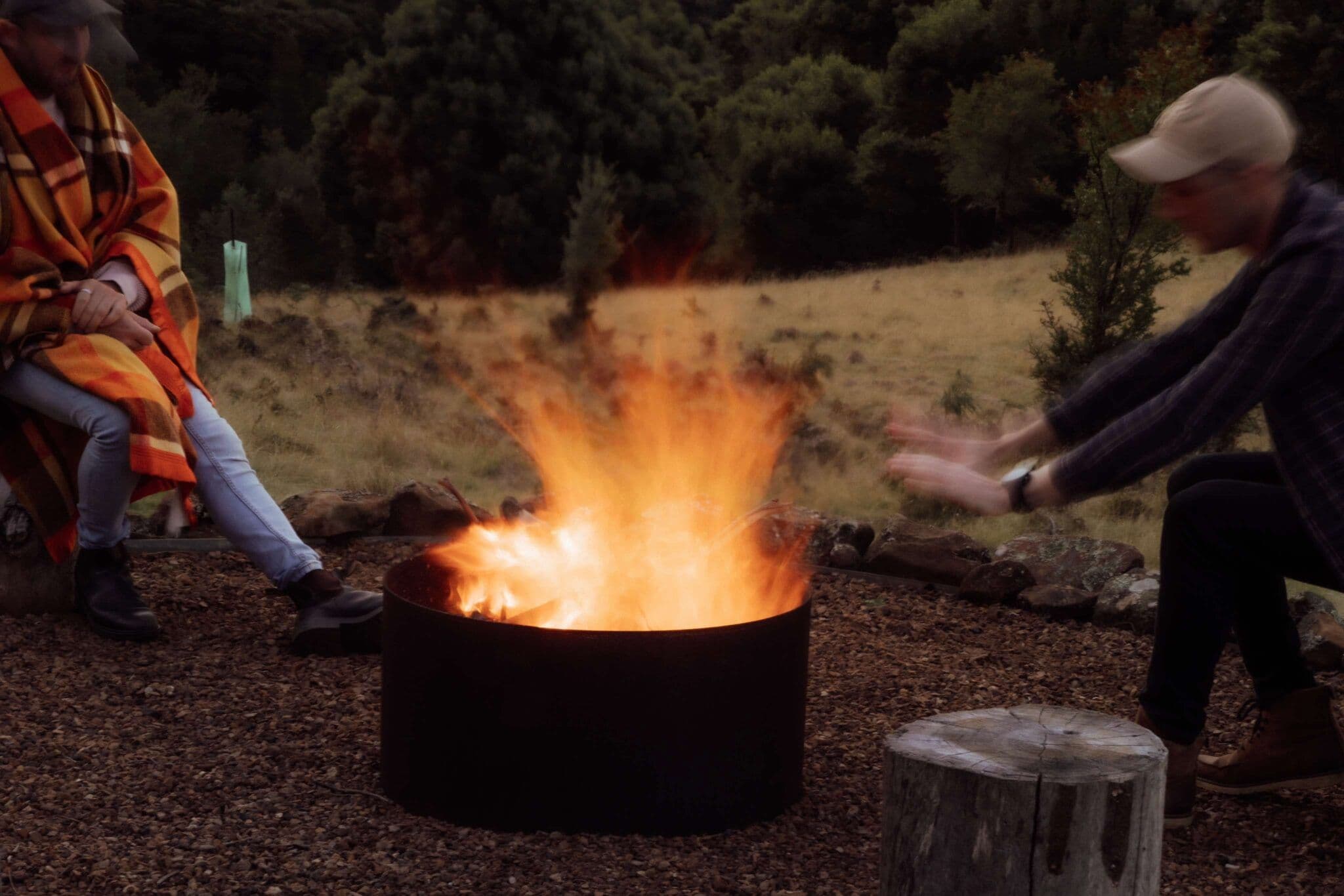 Candlbark outdoor fire