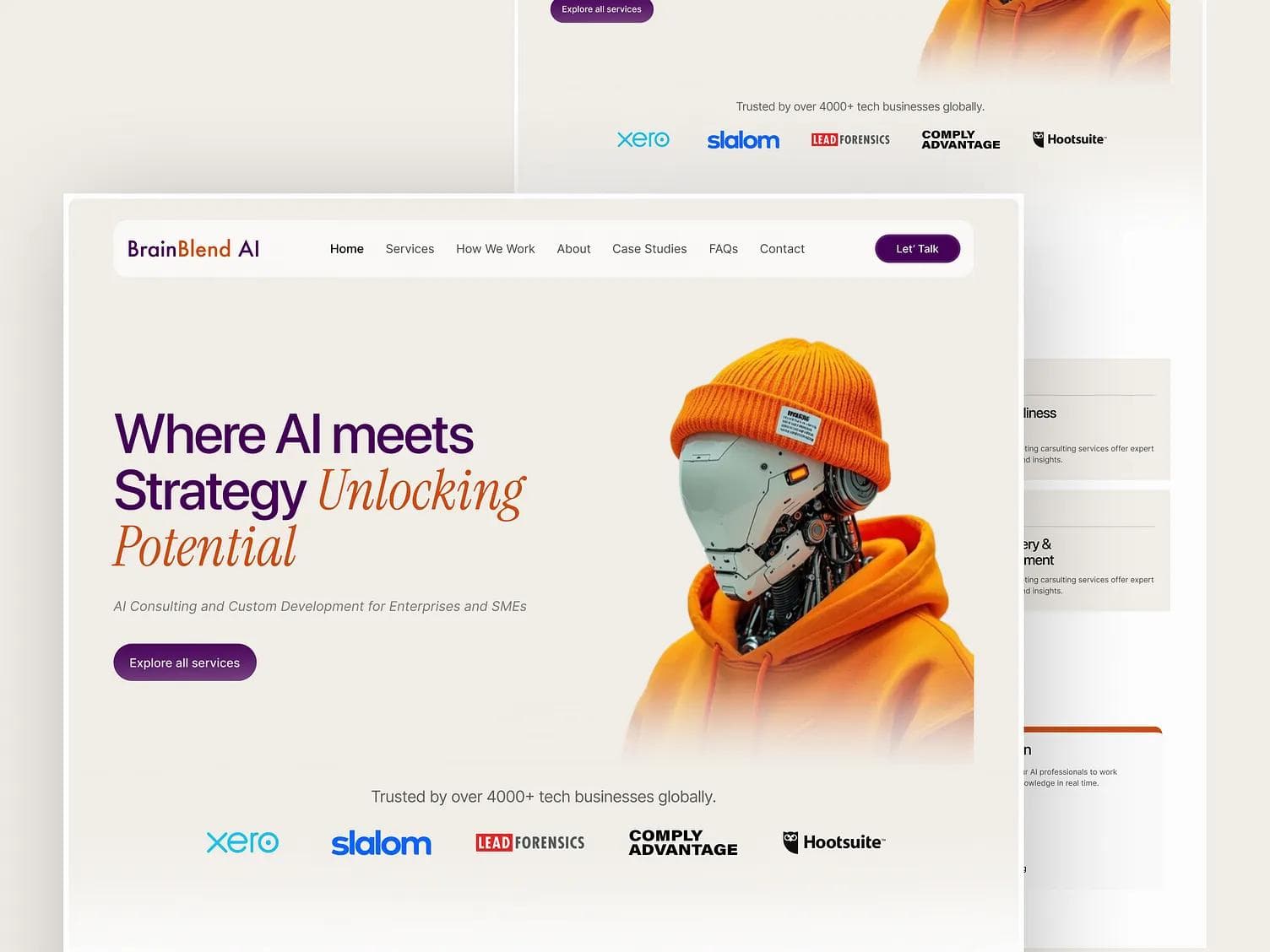 Generative AI landing page