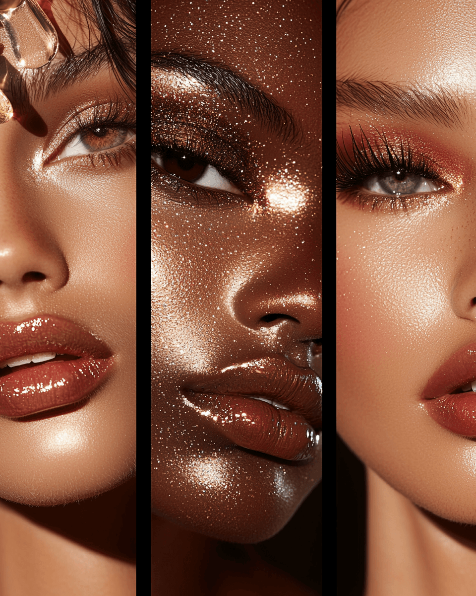 High fashion beauty collage Generative AI