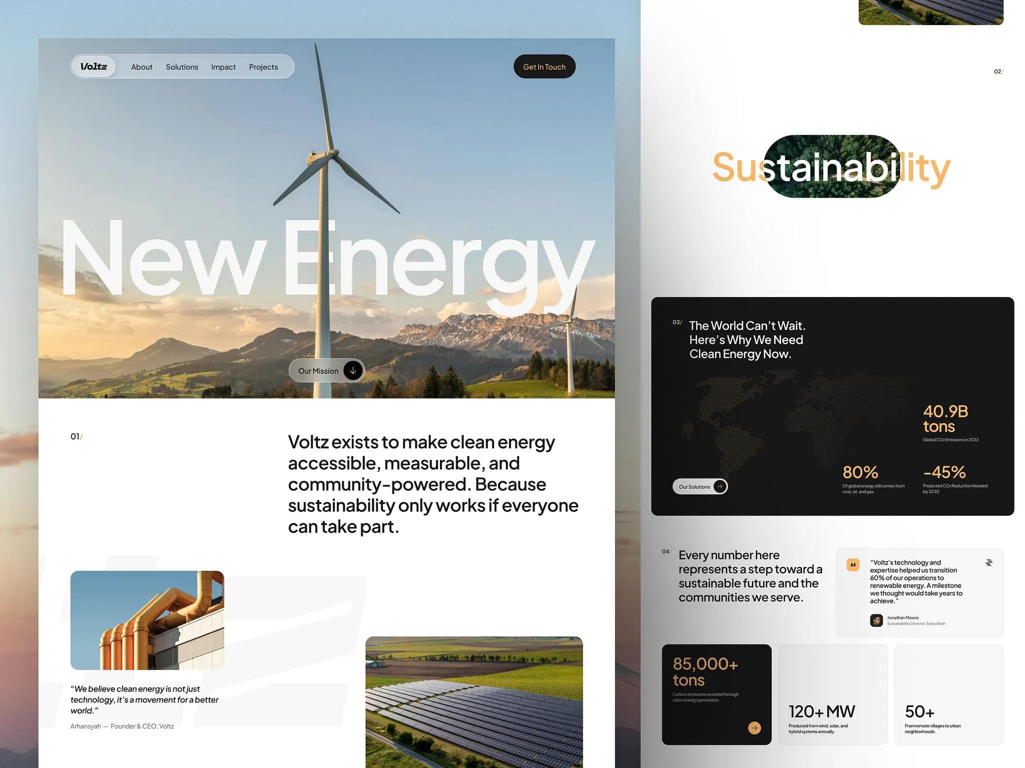 Web development landing page