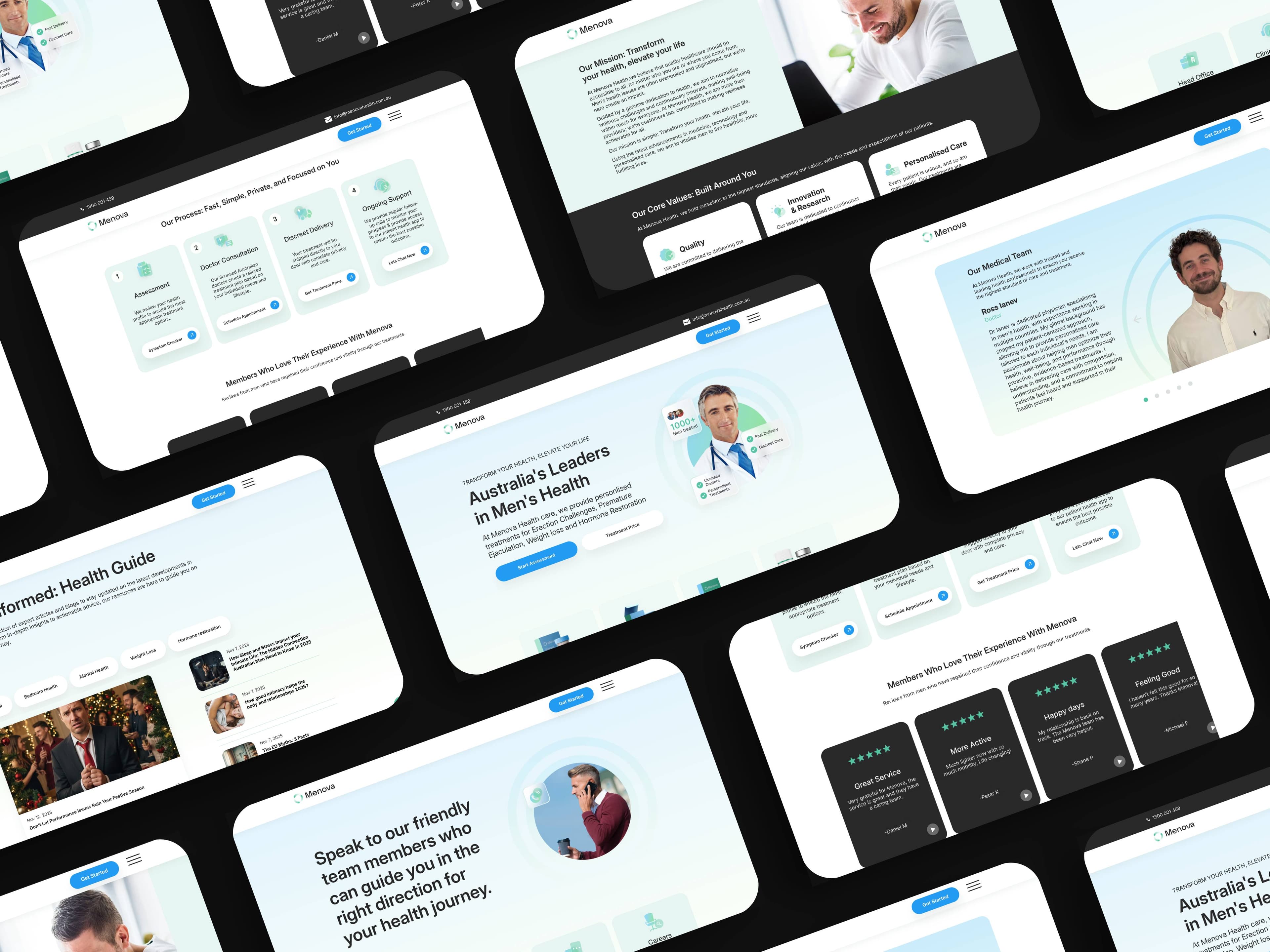 Mens Health Website layout